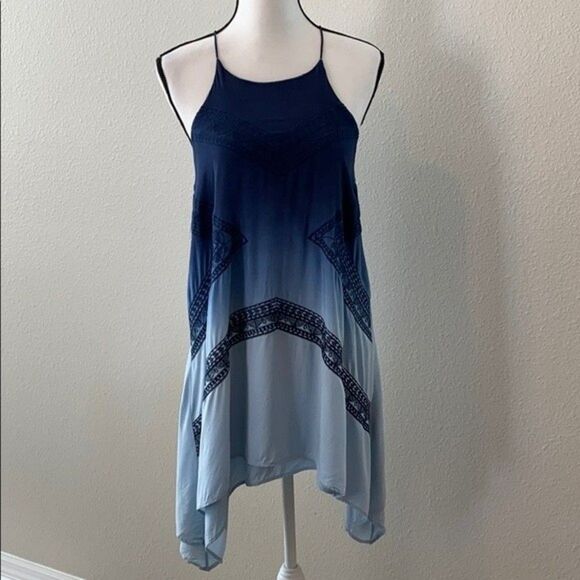 Blu Pepper Blue Ombré sundress sz S - Picture 1 of 7
